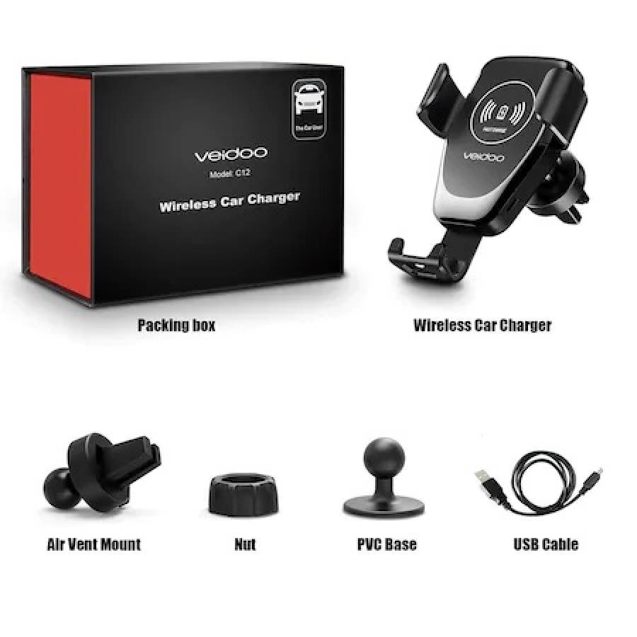 Incarcator 10w Wireless Auto Cu Suport Telefon