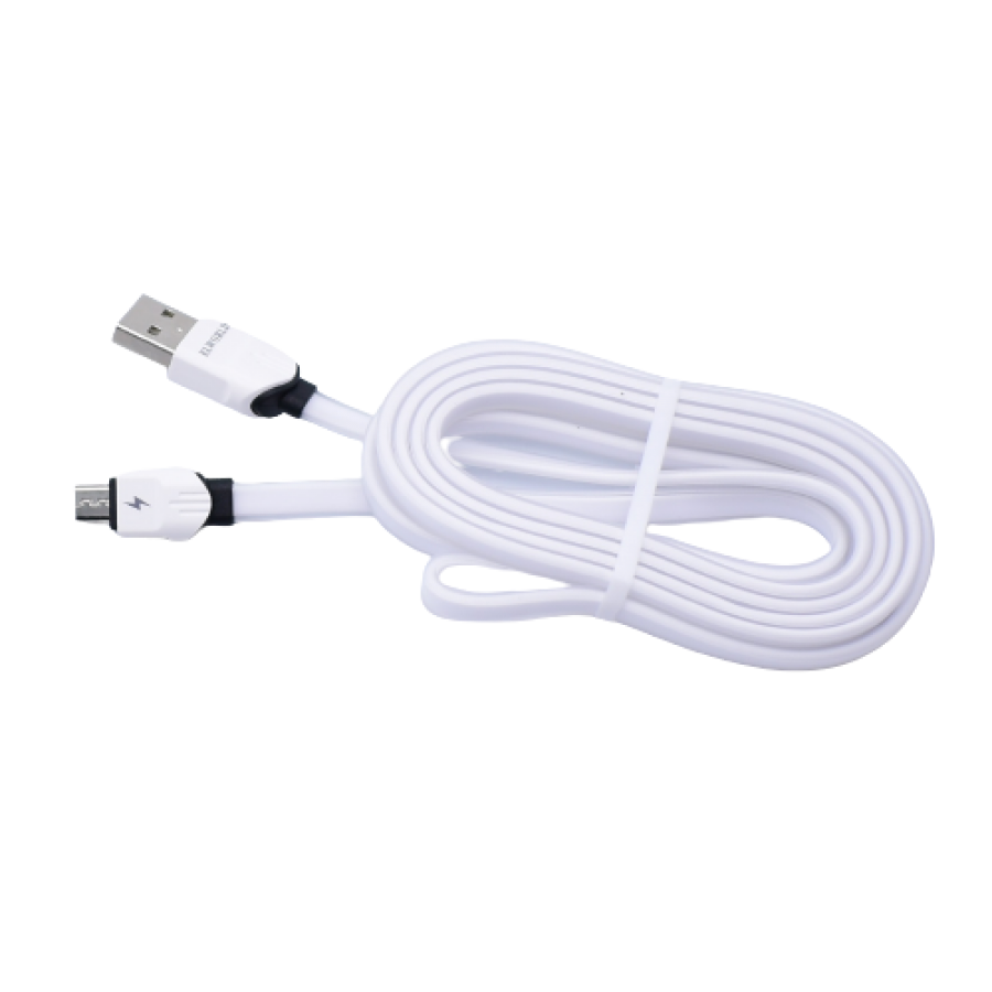 Cablu De Date Si Incarcare, Klausstech, Usb, Mini Usb, Lungime 2m, Fir Flexibil, Alb/negru