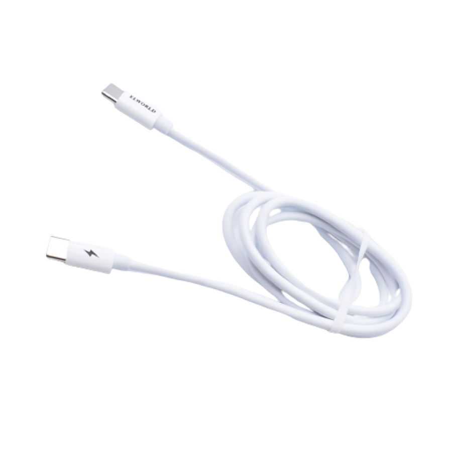 Cablu De Date Si Incarcare, Klausstech, Type C, Type C, Lungime 1m, Fir Flexibil, Incarcare Rapida, 18w, Alb