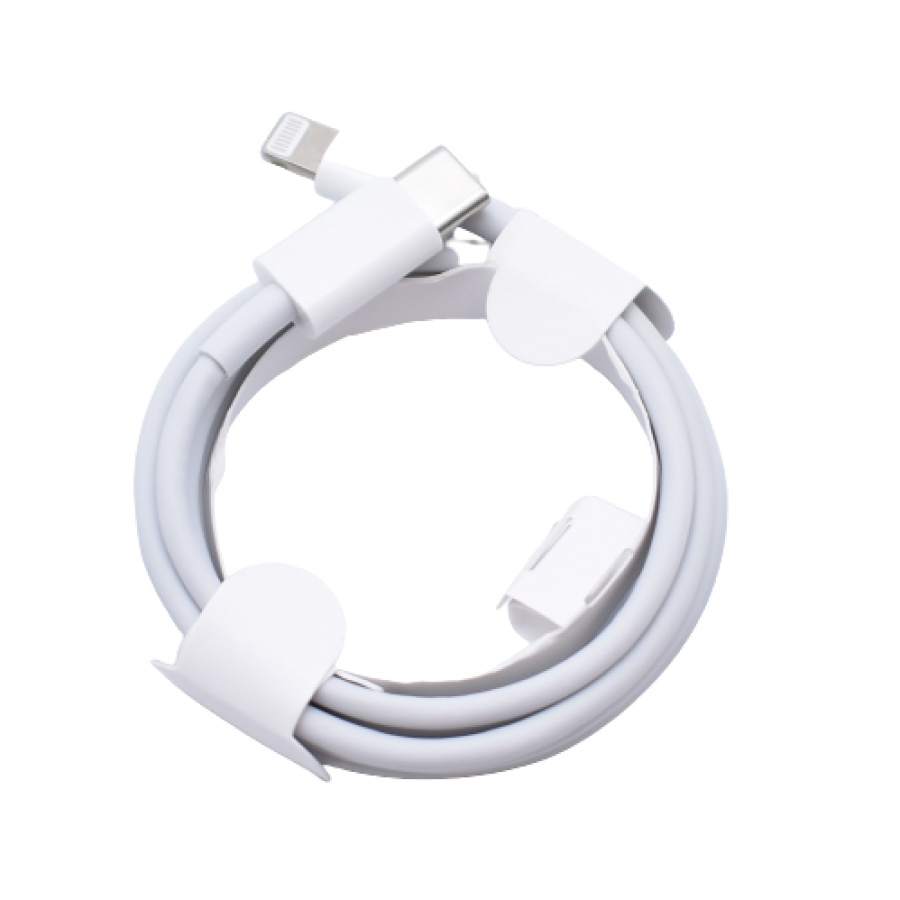 Cablu De Date, Klausstech, Type C, Lightning,  Lungime 1m, Fir Cauciucat, Flexibil, Alb
