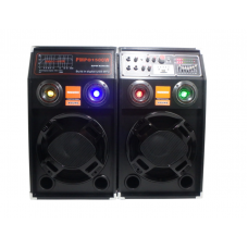 Boxe Active Cu Statie Profesionale Mp-284-karaoke/usb-bt 240 Watt , 1 Microfon + Cadou Modulator Fm Bluetooth , Usb , Card Microsd , Ecran Rosu Lcd , Incarcare Telefon