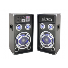 Set Boxe Karaoke Party , Diametru Difuzoare 8 Inch (20cm ) , Putere 300w Rms , Cu Cititor Usb Si Sd Card ,aux In