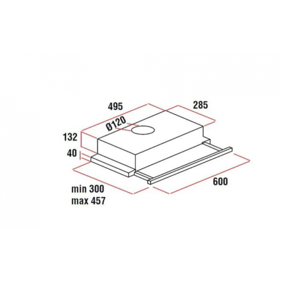 Hota Incorporabila, Actionata De 2 Motoare, Putere Totala 190w, Usor De Instalat, Moderna, Absorbtie Ridicata, Argintiu
