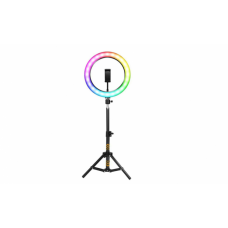 Lampa Circulara Profesionala, KlaussTech, RGB, Lumina Puternica, Destinat pentru Fotografii Profesionale, Negru