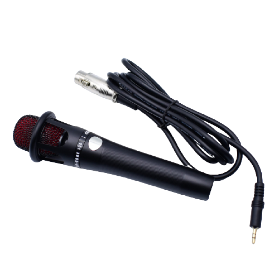 Microfon Dinamic, Klausstech, Cu Fir, 30hz - 18khz, 550 Ohms, Sensivitate -36db, Design Ergonomic, Modern, Mufa Jack 3.5mm, Negru