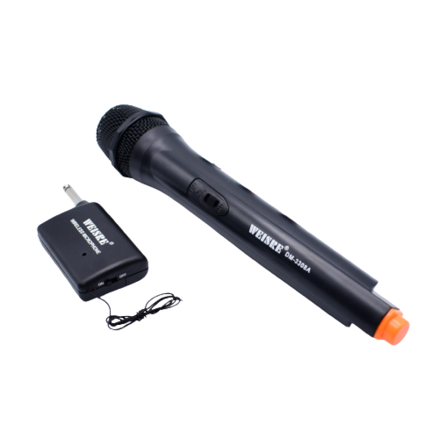 Microfon Wireless Klausstech, 220-270mhz, Sensivitate 90db, Design Ergonomic, Modern, Accesorii Incluse, Negru