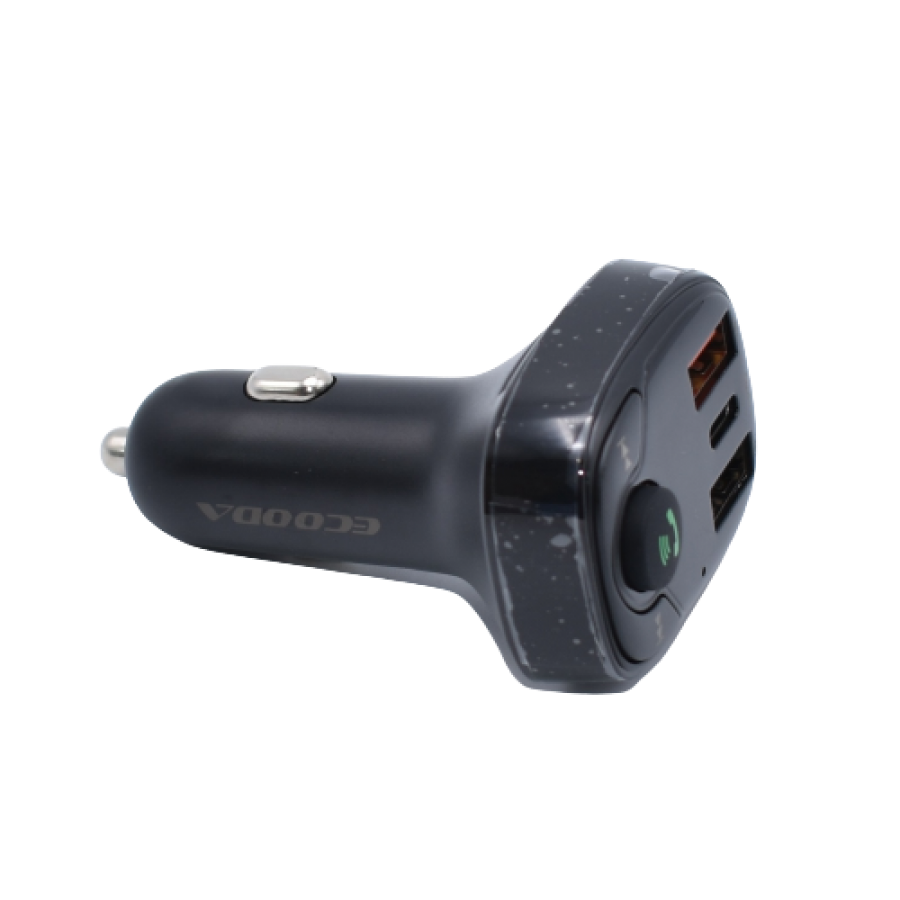 Modulator Auto Klausstech, 2 X Usb, Design Ergonomic, Usb, Microsd, Handsfree, Desgin Compact, Afisaj Digital Portocaliu, Negru