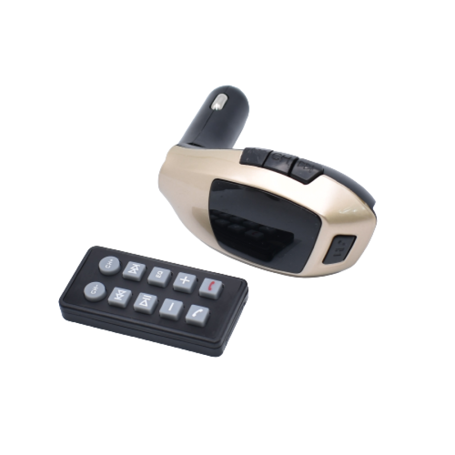 Modulator Auto Klausstech, Telecomanda, Design Ergonomic, Usb, Microsd, Handsfree, Desgin Compact, Afisaj, Negru/crem