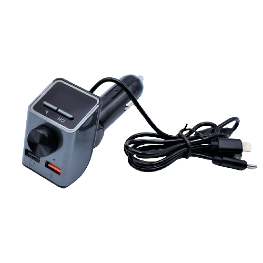 Modulator Auto Klausstech, 3in1,  2 X Usb, Afisaj Digital, Usb, Microsd, Handsfree, 20hz-15khz, Negru