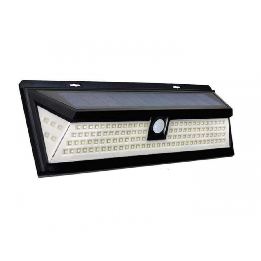 Aplica Solara De Perete Led118, 2200 Mah, Ip65 Pentru Exterior, Din Plastic Abs, Cu Senzor De Miscare, Cu Iluminare La 270 Grade, Negru / Alb