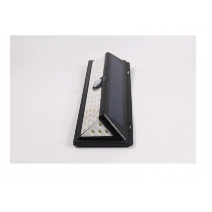 Aplica Solara De Perete Led118, 2200 Mah, Ip65 Pentru Exterior, Din Plastic Abs, Cu Senzor De Miscare, Cu Iluminare La 270 Grade, Negru / Alb
