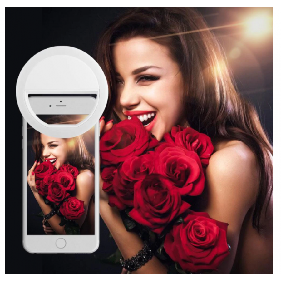 Lampa Circulara, Led, 15 W, 10 , 5 V, Usb, Suport Telefon, Trepied 50 Cm