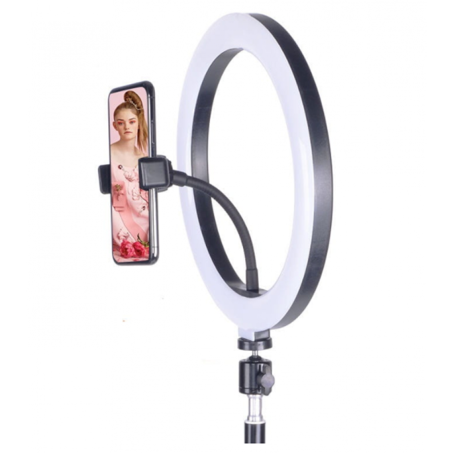 Lampa Circulara, Led, 15 W, 10 , 5 V, Usb, Suport Telefon, Trepied 50 Cm