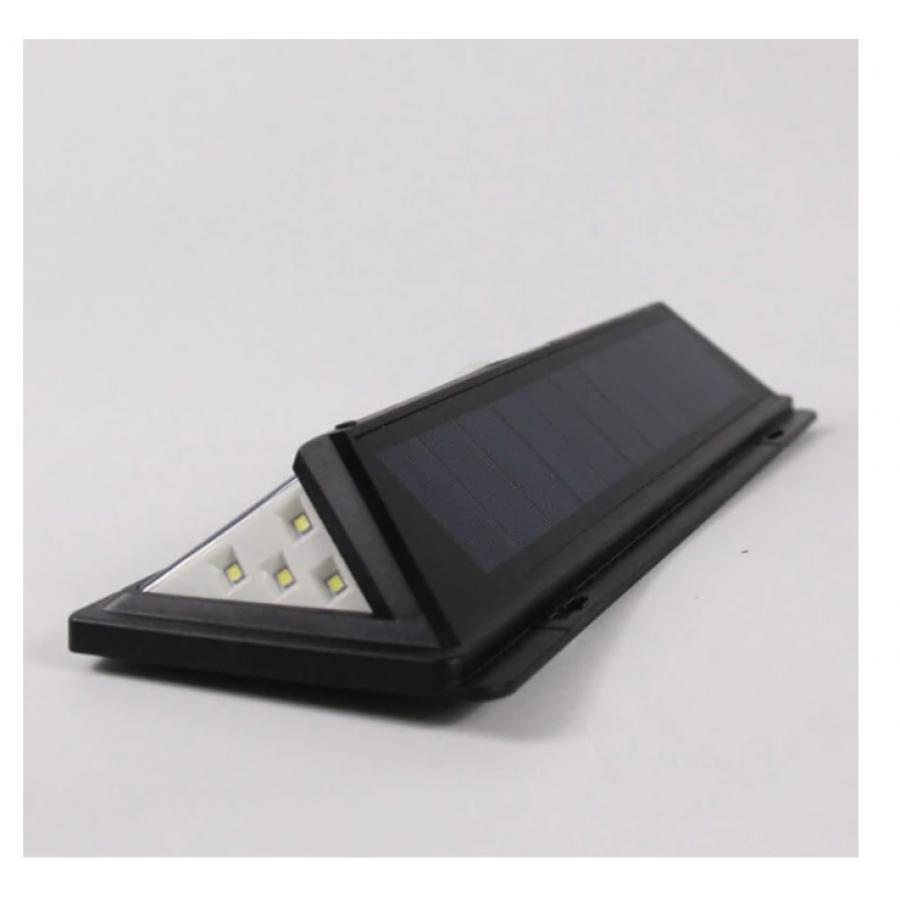 Aplica Solara De Perete Led118, 2200 Mah, Ip65 Pentru Exterior, Din Plastic Abs, Cu Senzor De Miscare, Cu Iluminare La 270 Grade, Negru / Alb