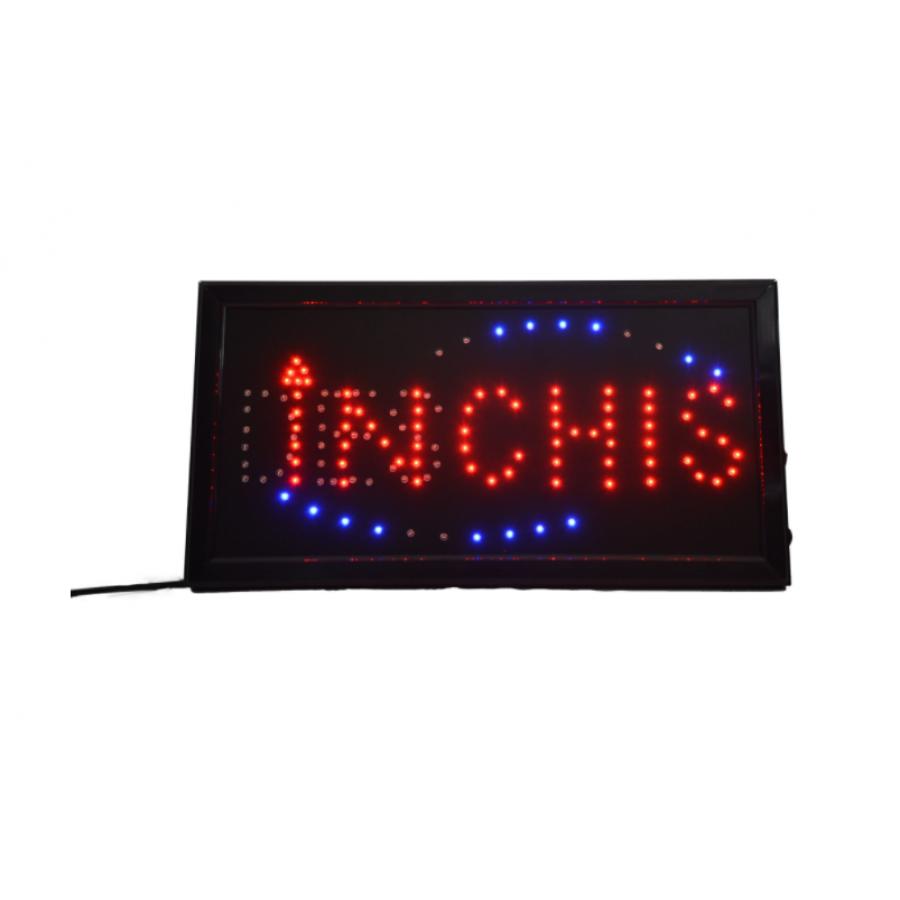 Reclama Luminoasa Cu Led- Deschis/inchis, 25 X 48 Cm