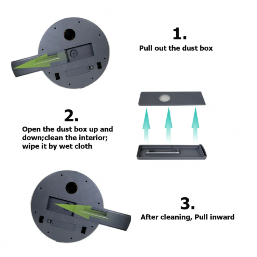 Robot Aspirator Smart KlaussTech 3 In 1, Ximeijie Rosu 230x230x62 Mm