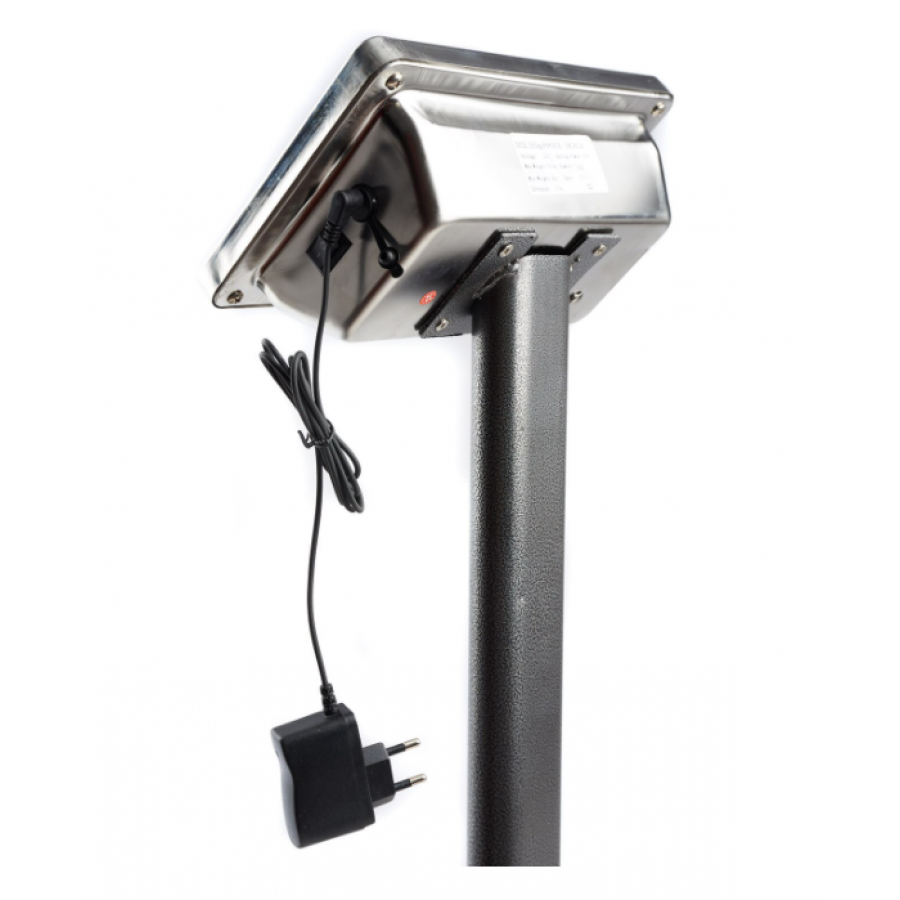 Cantar Electronic Comercial Cu Platforma 300KG, Brat Rabatabil, Memorare, Display Luminat, Negru