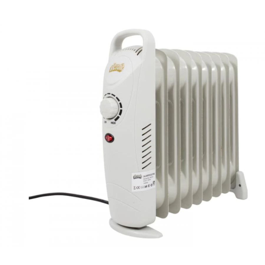 Calorifer Electric Cu 9 Elementi, Putere 1000w, Termostat Reglabil, 41 X 13 X 43.50 Cm, Alb