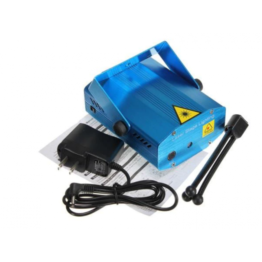 Proiector Klausstech Laser Cu Joc De Lumini, Iluminare Rosi Si Verde, 220v - 60 Hz, Albastru