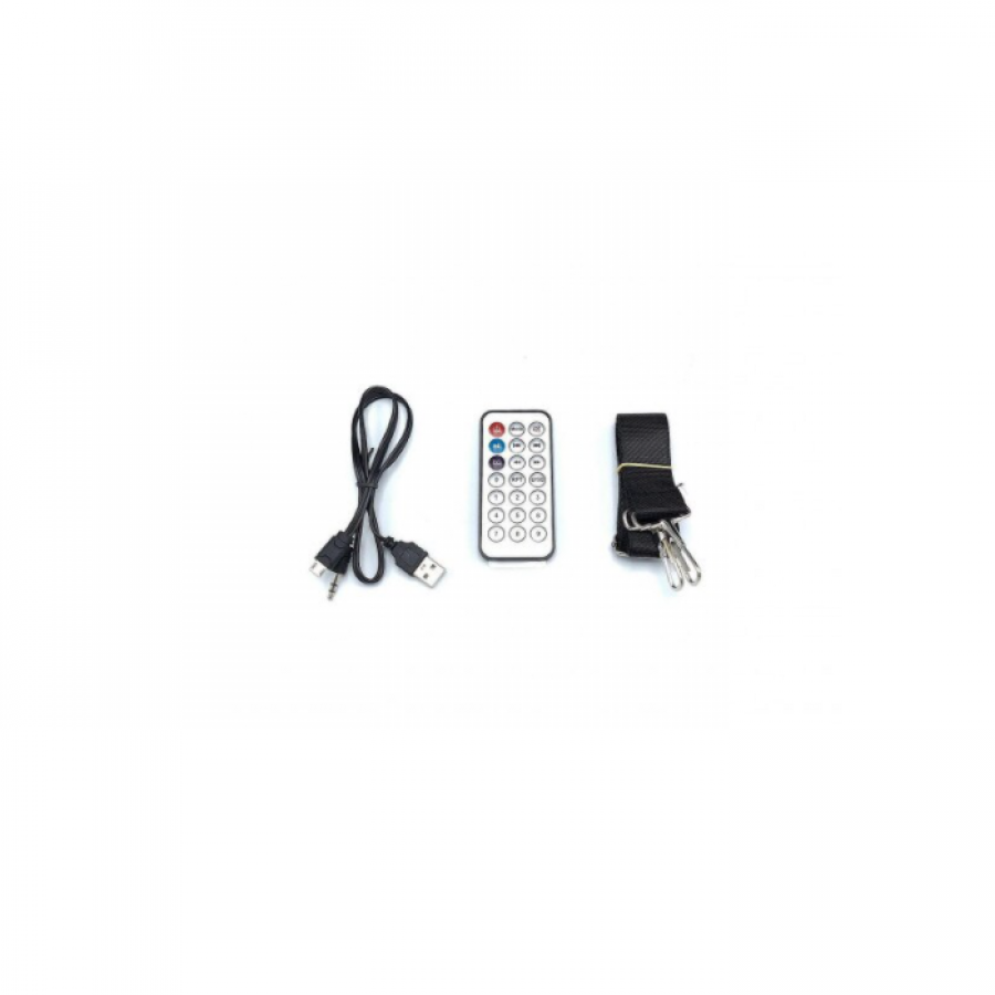 Boxa Klausstech Led Portabila, 10 W, Bluetooth, Usb Si Card Tf, Aux, Microsd, Radio Fm, Telecomanda, Rosu