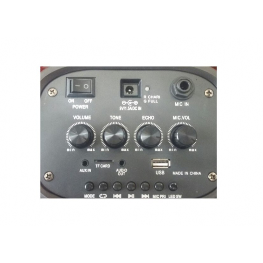 Boxa Portabila 20 W, Usb / Card Sd / Aux / Radio Fm, Bluetooth, Microfon, Telecomanda, Rosu/negru