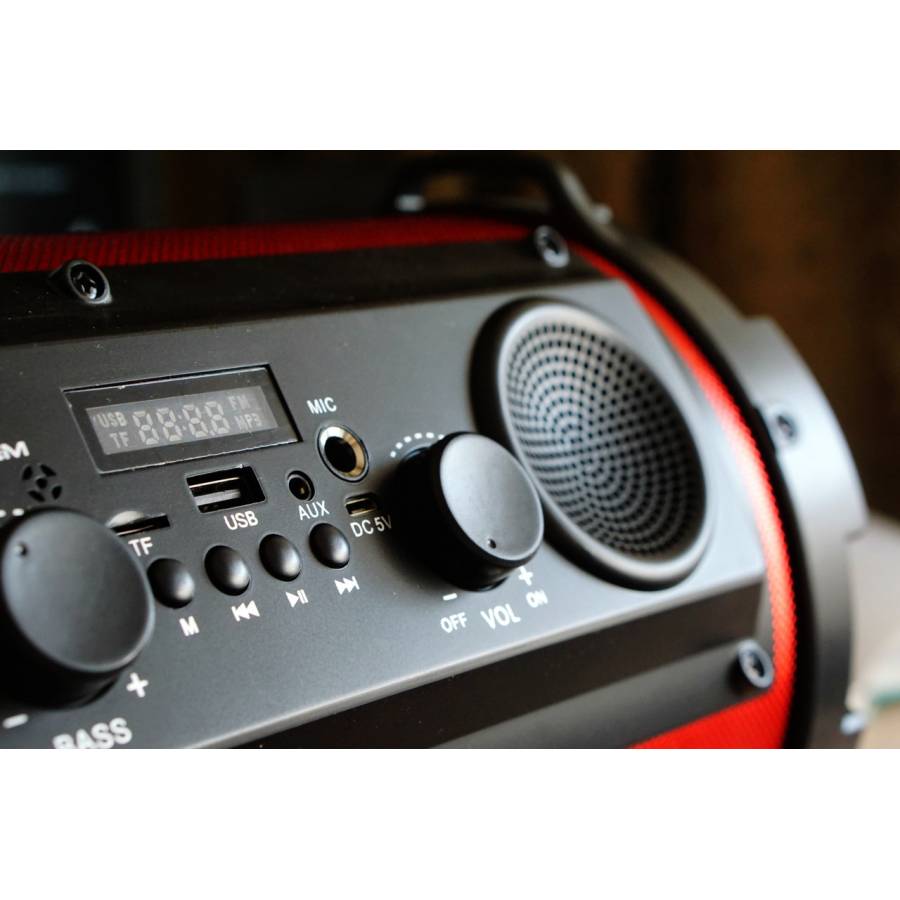 Boxa Portabila 15w, Bluetooth, Port Usb/card Tf, 80 Db, Ergonomica, Rosu