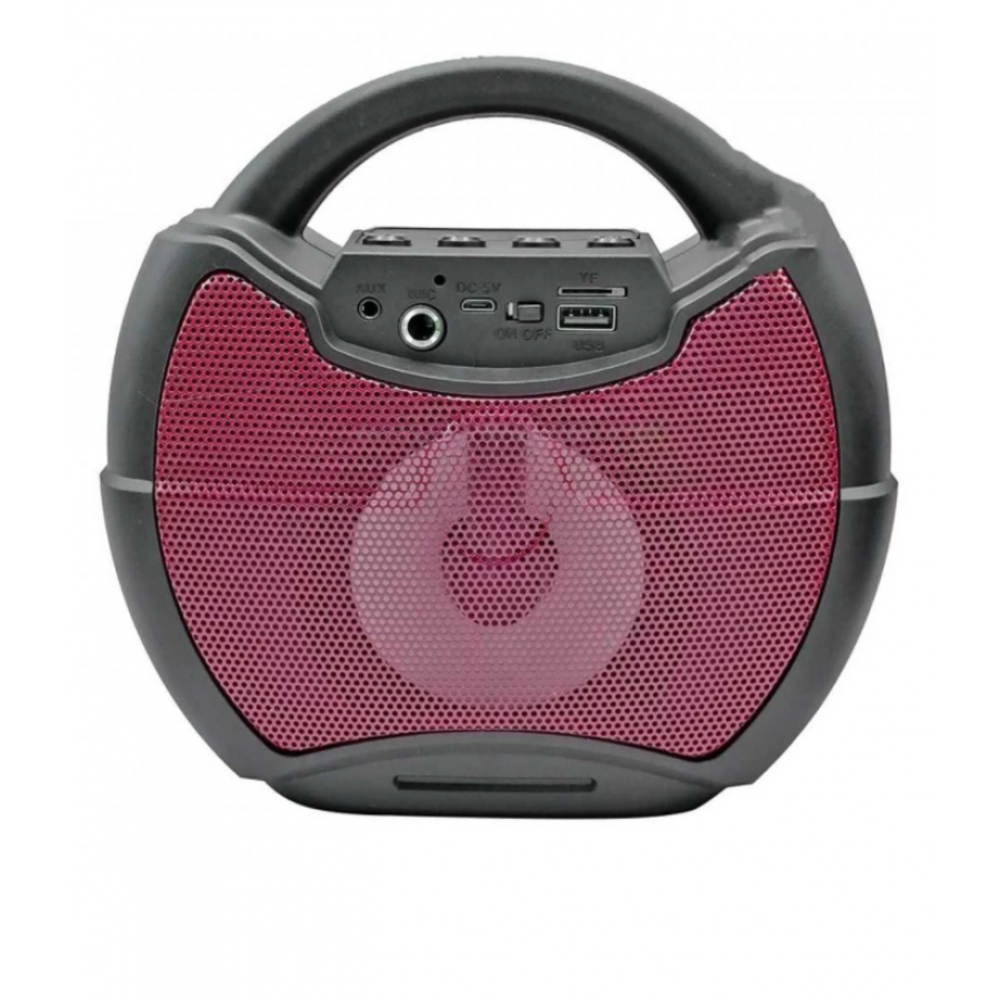 Boxa Portabila KlaussTech, 4 inch, 5 W, Bluetooth, USB, Lumini LED, AUX, 1200 mAH, 155 x 110 x 233 mm, MicroSD, Negru