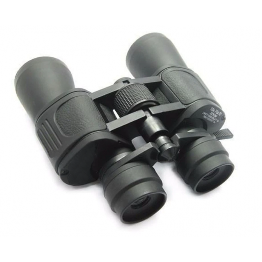 Binoclu Klausstech Profesional cu Putere de Marire 10-50x50, Diametru 50mm, Camp vedere 1000m, Geanta de transport, Negru