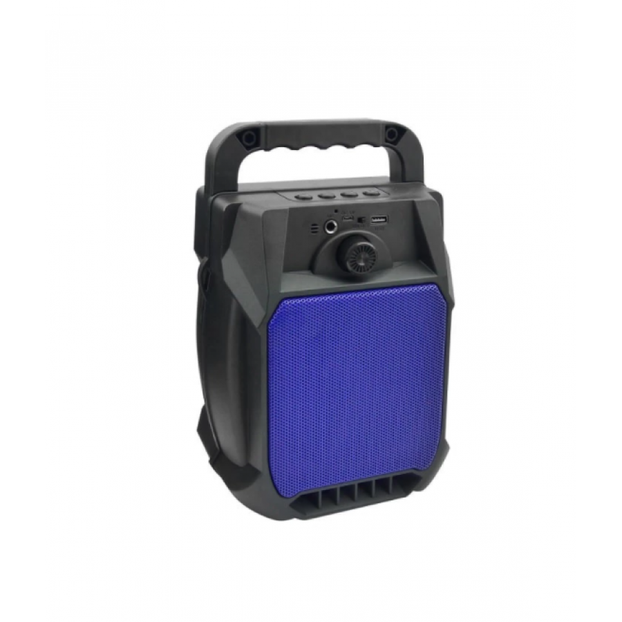 Boxa Portabila KlaussTech cu microfon, 15 W PMPO, Bluetooth, USB, LED, AUX, 6.5 inch, Card TF, FM,1800 mAH, Negru