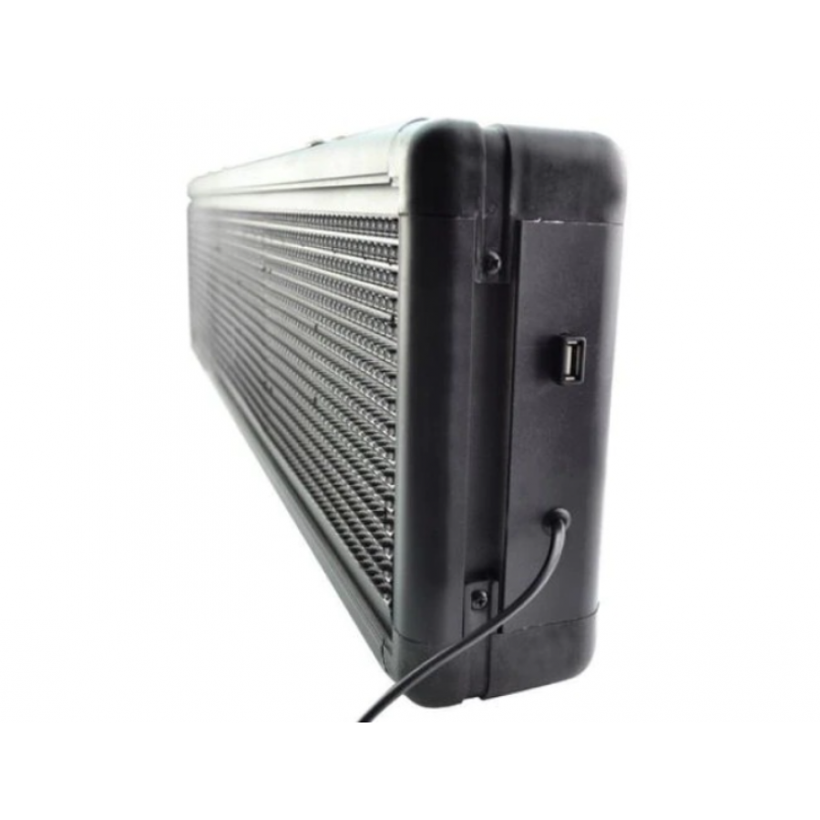 Reclama Luminoasa LED KlaussTech 400 x 40 cm, Iluminare Alb, Wi-Fi, Temperatura, Unghi 120°, ABS, Negru