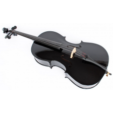 Vioara mare KlaussTech clasica din lemn, 4/4, Curatare usoara, Forma ergonomica, Rezistenta, Culoare Negru