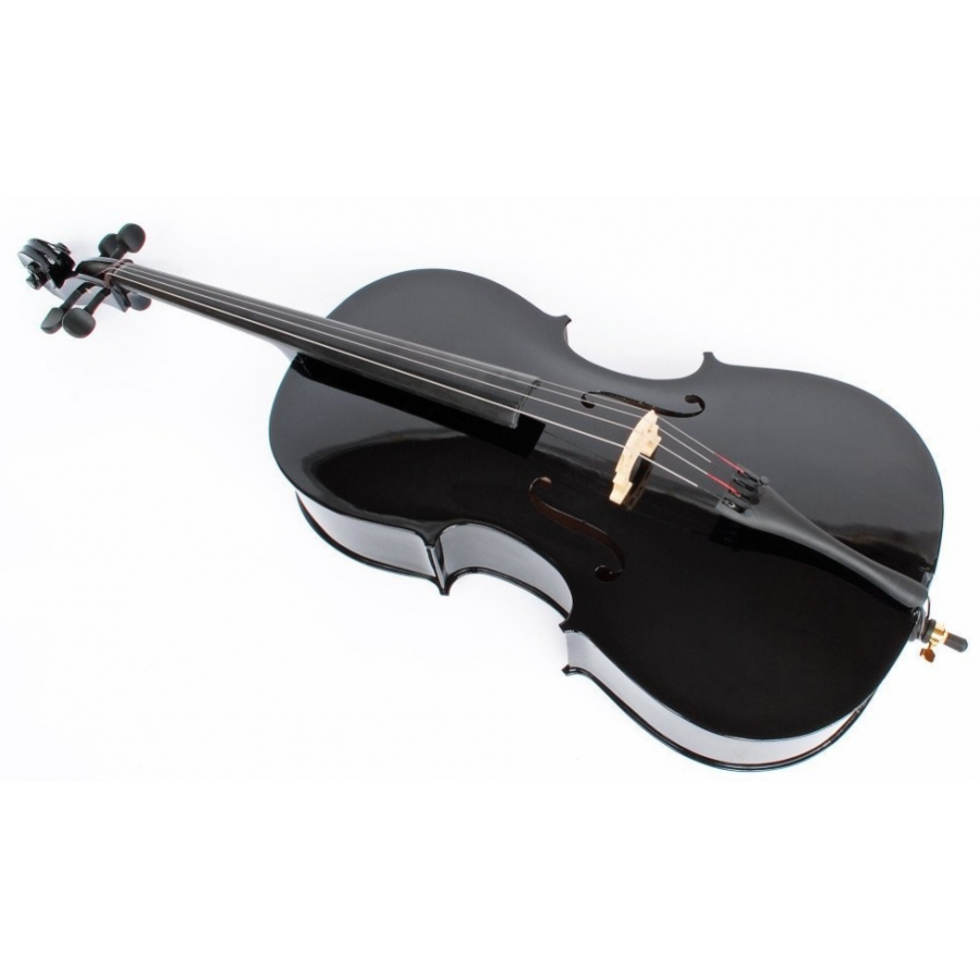 Vioara mare KlaussTech clasica din lemn, 4/4, Curatare usoara, Forma ergonomica, Rezistenta, Culoare Negru