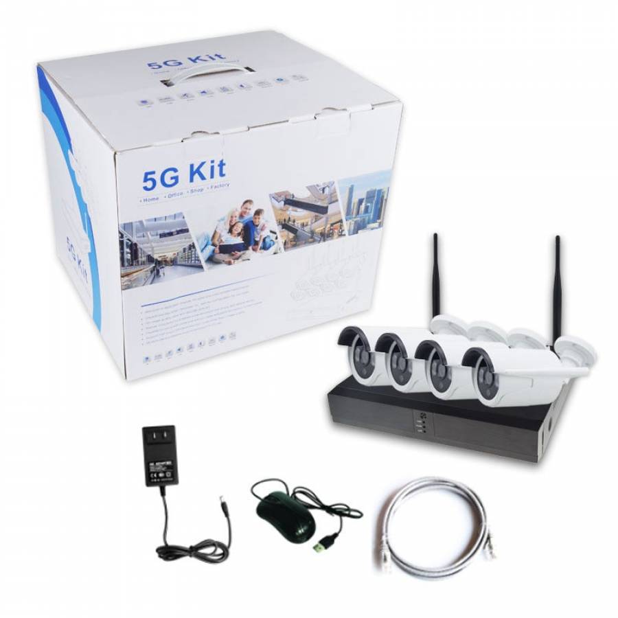 Kit Supraveghere Nvr + 4 Camere Wireless 2mp, Smart Gadget, Ip, Hd, Wifi