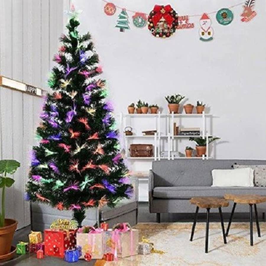 Brad Verde, Stufos, Artificial, Cu Fibra Optica, 150cm, Pentru Craciun