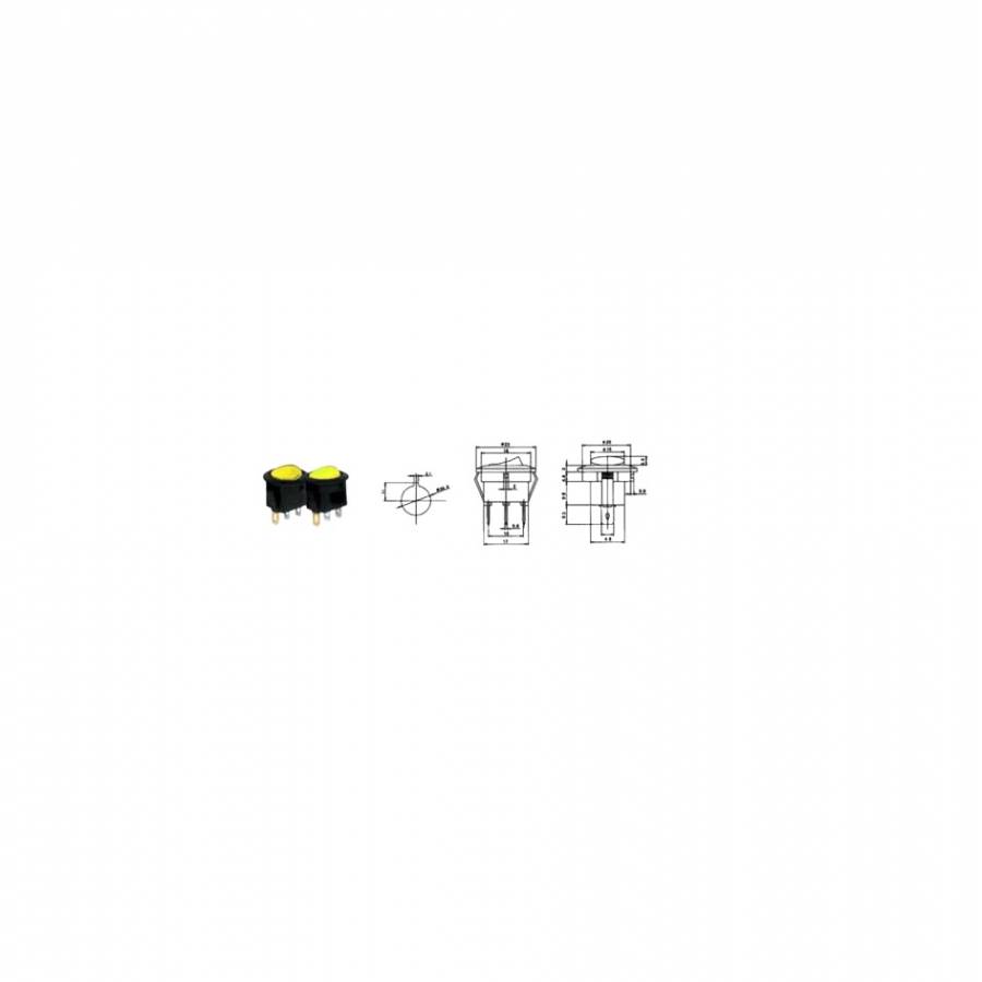 Intrerupator On-Off, Irs 101 Galben - Ingropat, galben, Irs 101