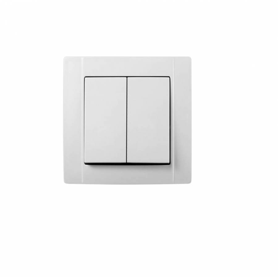 Interrupator dublu, montare sub tencuiala, 10A/250V