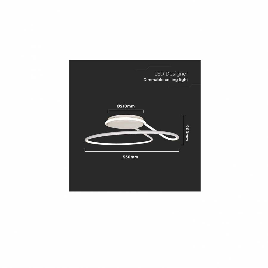 Plafoniera Led 54 W, 5330 lumeni, 4000 K, Alb