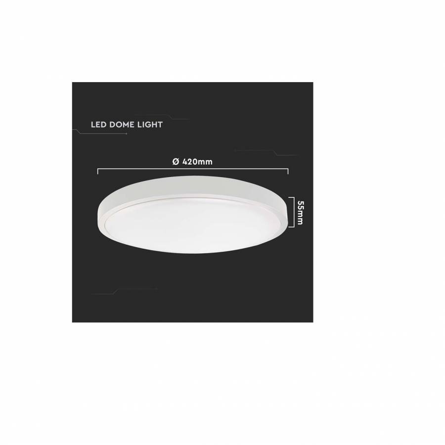 Plafoniera Led 30 w IP44, Pentru iluminat modern, Alb