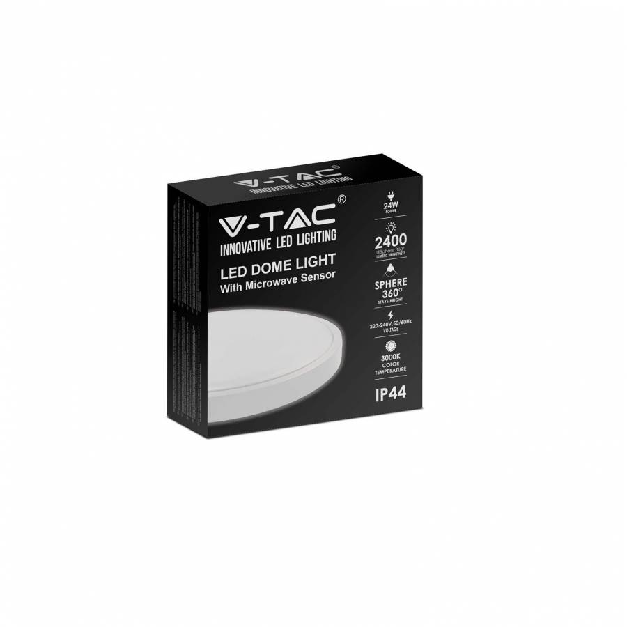 Plafoniera LED 24W, senzor miscare, 6500K, protectie IP44