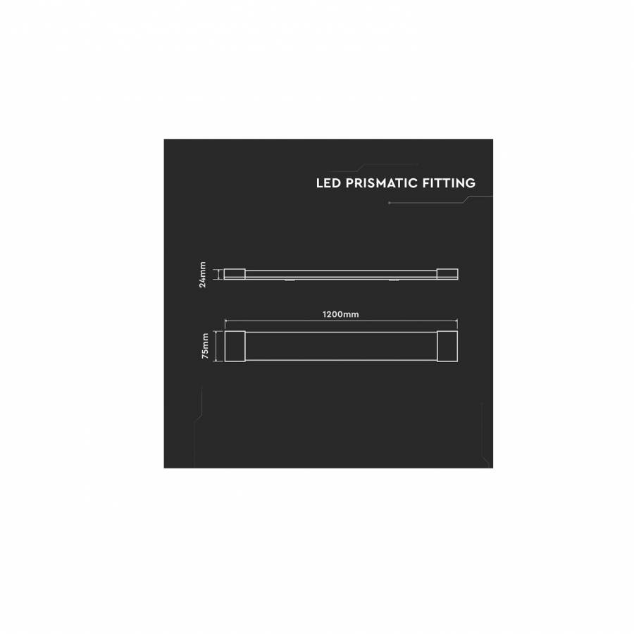 Corp de  Iluminat Led 40 W,  Alb Neutru 120 cm Slimline