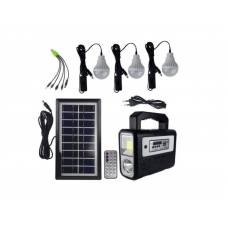 Kit Solar Portabil Gdplus Gd-8028cob, Usb, 3 Becuri, Acumulator Reincarcabil