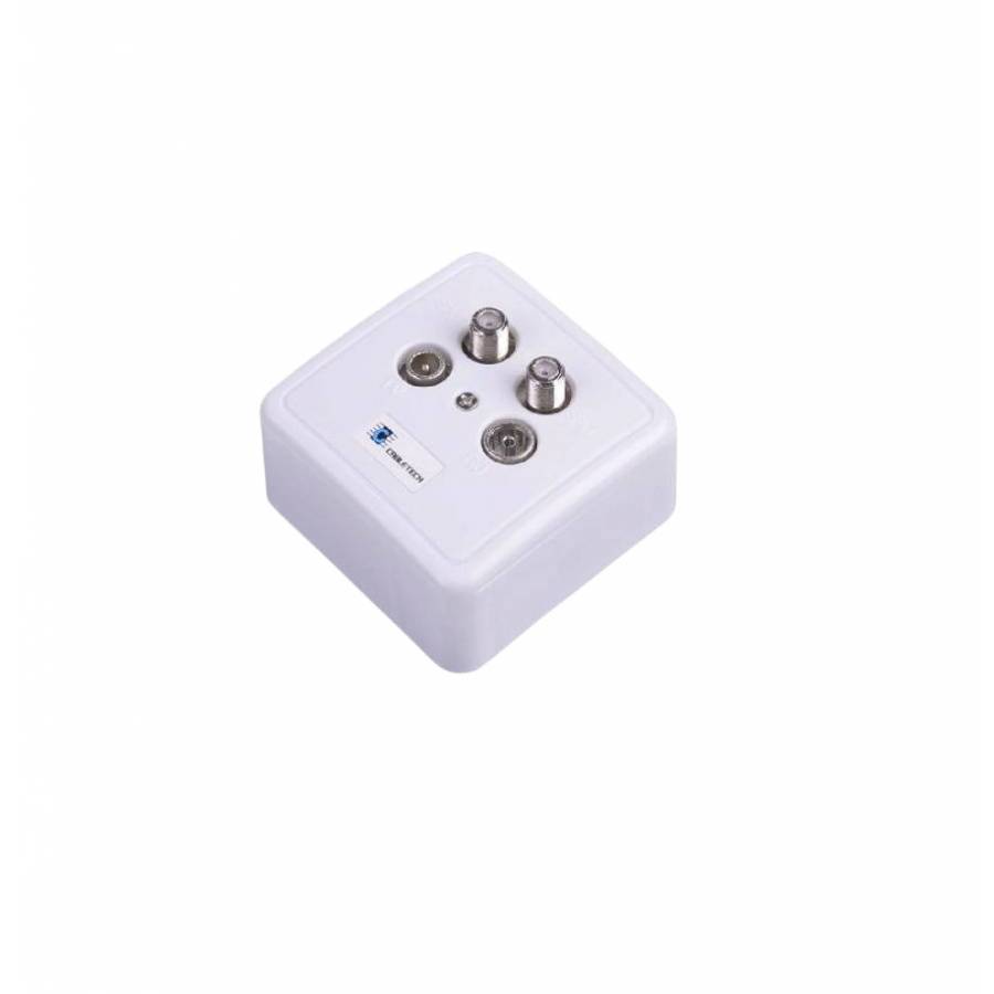 Conector priza dubla TV-SAT Cabletech 24V/0.8A