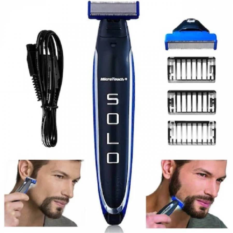 Aparat De Ras Electric Solo Micro Touch, Fara Fir, 3 Piepteni Distantieri, Negru