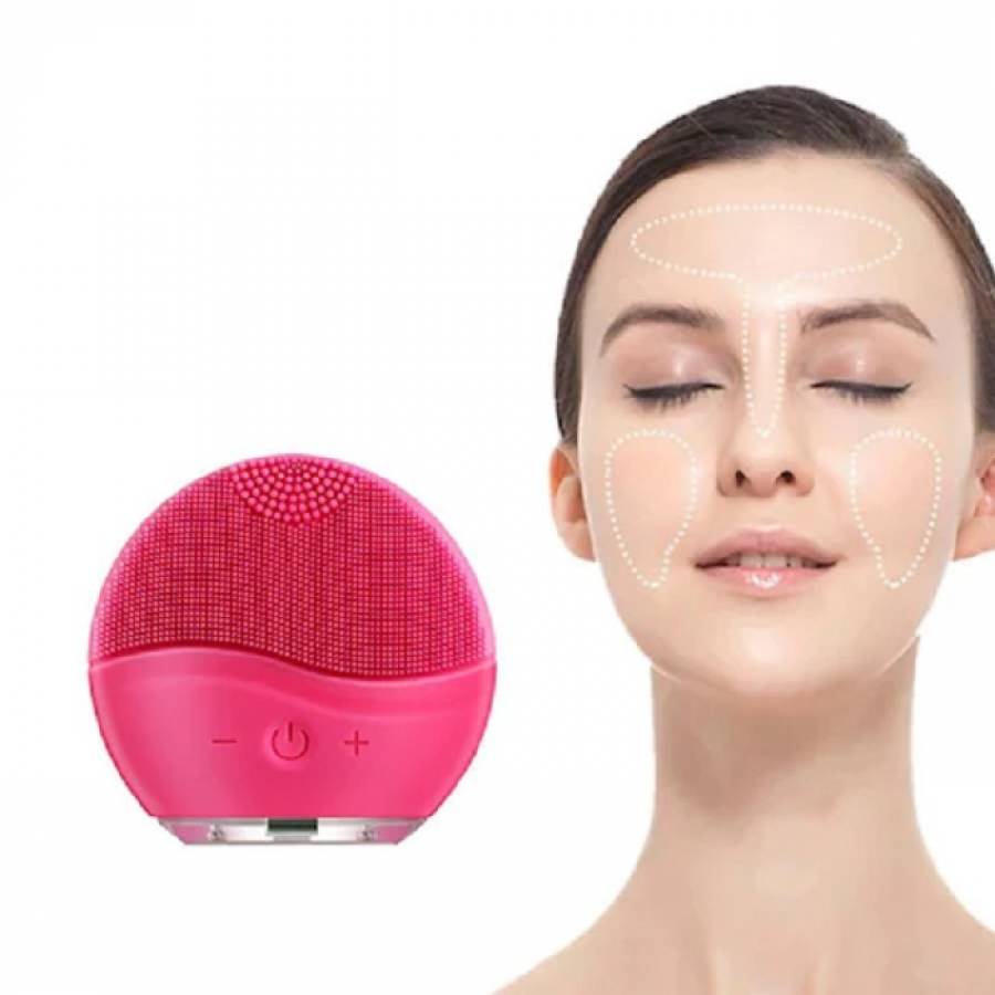 Dispozitiv/perie Sonic Face Brush - Aparat Curatare Faciala, Demachiere, Masaj Si Lifting Ten, Silicon Rezistent La Apa, Waterproof, Intensitate Vibratii Reglabila, Usb