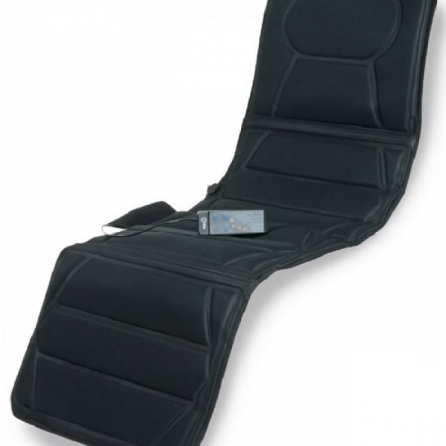 Saltea De Masaj Cu Vibratie, Telecomanda Si 9 Motoare, 4 Programe - Negru