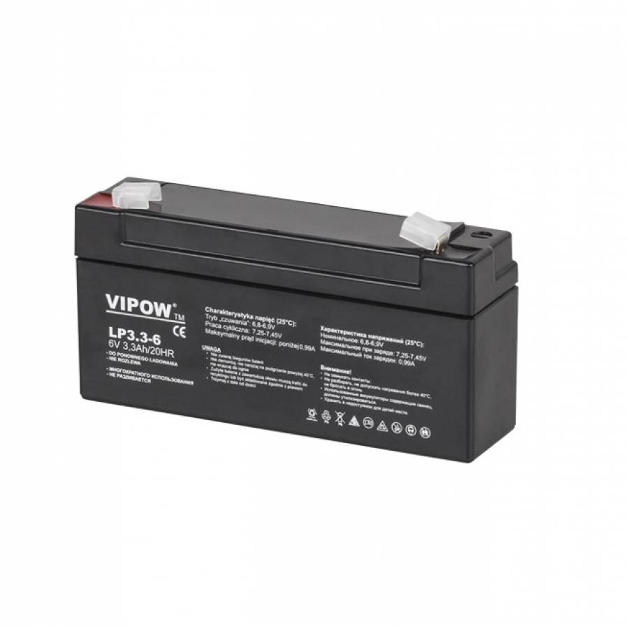 Acumulator Gel Plumb, 6v 3.3ah, Vipow - Performanță și fiabilitate superioare