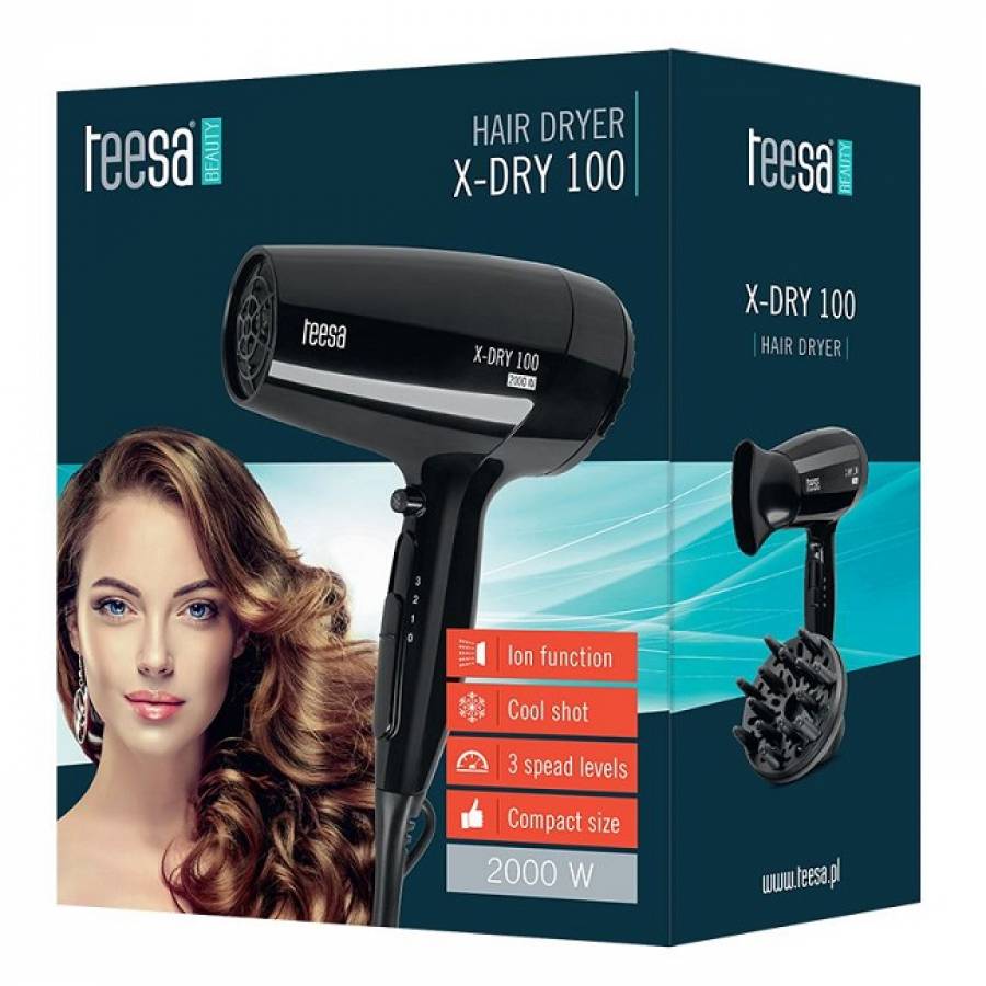 Uscator De Par Teesa , Putere 2000w , Functie De Ionizare A Aerului, 3 Viteze