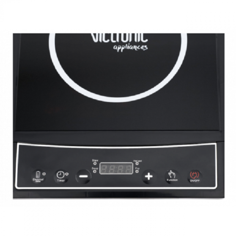 Plita Cu Inductie, Putere 2000w, Timer, 8 Nivele De Incalzire, Comenzi Prin Butoane, Multiple Functii, On/off, Negru