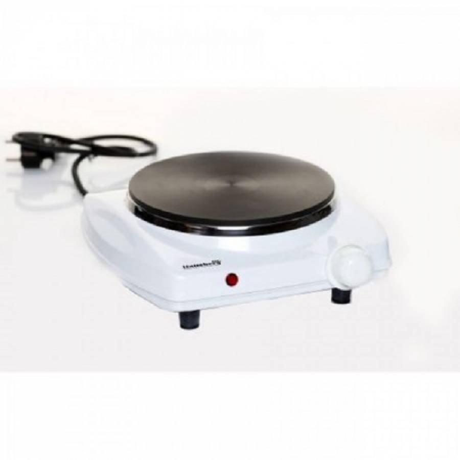 Plita Electrica Hausberg, Putere 1500 W, Diametru Suprafata Incalzire 18,5 Cm, Termostat Reglabil, Protectie Supraincalzire, Indicator Luminos Design Clasic, Alb