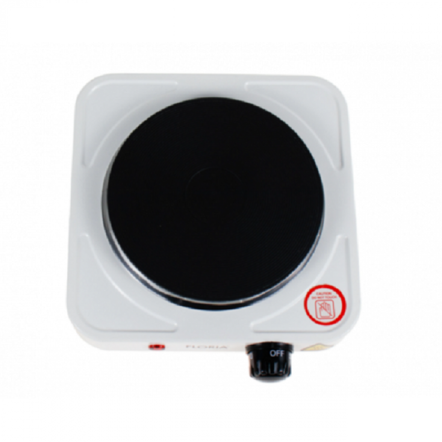 Plita Electrica, 1 Ochi Din Fonta, Putere 1000w, Picioare Cauciucate, Protectie Impotriva Supraincalzirii, Reglaj Putere, Indicator Luminos, Alb